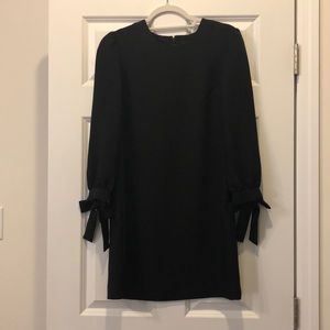 NWT black shift dress with bow 3/4 sleeves